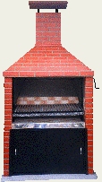Parrilla simil ladrillo con puertas