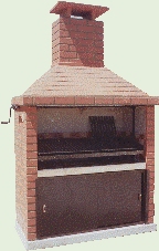 Parrilla simil ladrillo con puertas