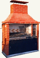 Parrilla simil ladrillo con puertas